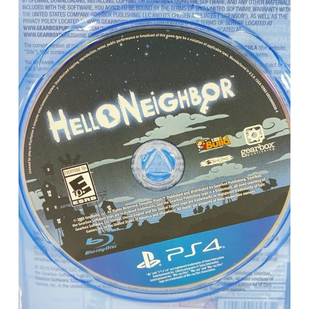 Hello Neighbor Sony PlayStation 4 Gearbox Publishing 2018 Tested
